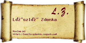 László Zdenka névjegykártya